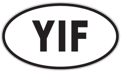 YIF - 3 Letter Initials Oval Sticker