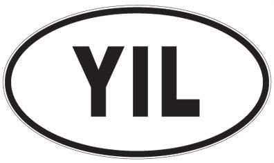 YIL - 3 Letter Initials Oval Magnet