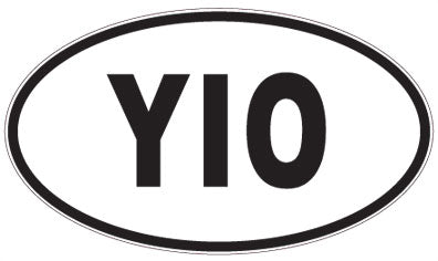 YIO - 3 Letter Initials Oval Sticker