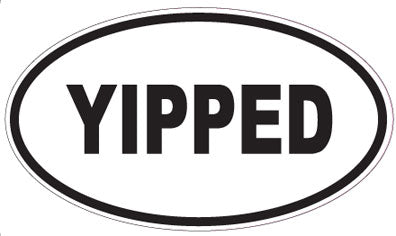 YIPPED - Oval Sticker