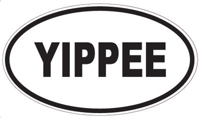 YIPPEE - Oval Sticker