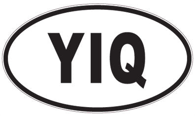 YIQ - 3 Letter Initials Oval Magnet