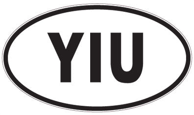 YIU - 3 Letter Initials Oval Magnet