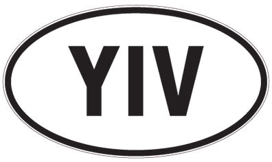 YIV - 3 Letter Initials Oval Sticker