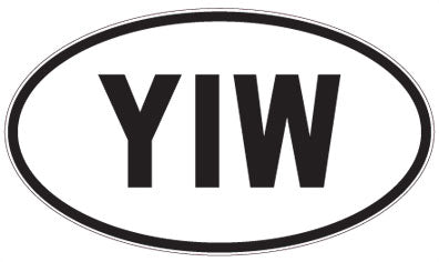 YIW - 3 Letter Initials Oval Sticker