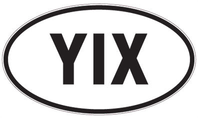 YIX - 3 Letter Initials Oval Sticker