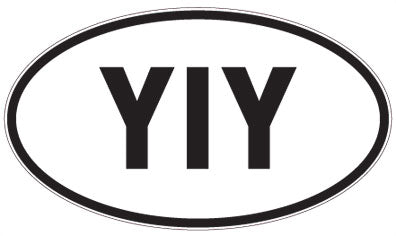 YIY - 3 Letter Initials Oval Magnet