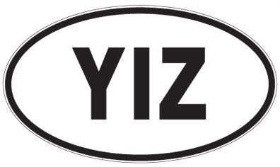 YIZ - 3 Letter Initials Oval Magnet