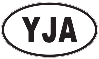 YJA - 3 Letter Initials Oval Magnet
