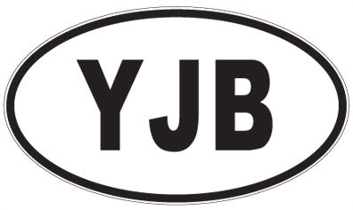 YJB - 3 Letter Initials Oval Sticker
