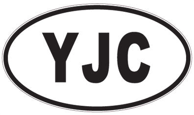 YJC - 3 Letter Initials Oval Sticker