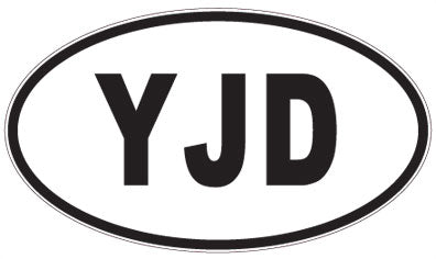 YJD - 3 Letter Initials Oval Magnet