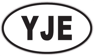 YJE - 3 Letter Initials Oval Magnet