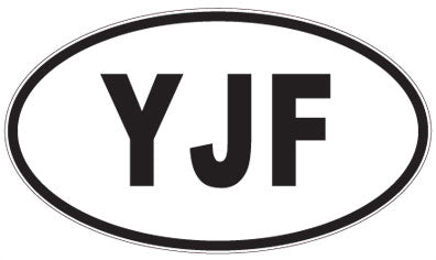YJF - 3 Letter Initials Oval Magnet