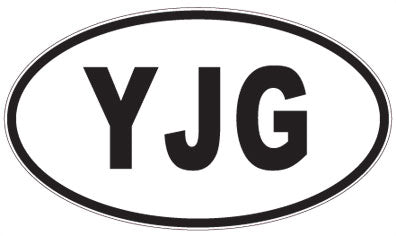 YJG - 3 Letter Initials Oval Sticker