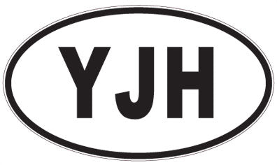 YJH - 3 Letter Initials Oval Magnet