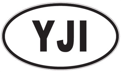 YJI - 3 Letter Initials Oval Magnet