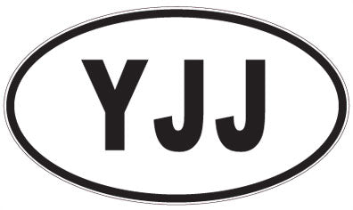 YJJ - 3 Letter Initials Oval Magnet