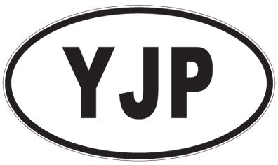 YJP - 3 Letter Initials Oval Sticker
