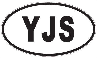 YJS - 3 Letter Initials Oval Magnet