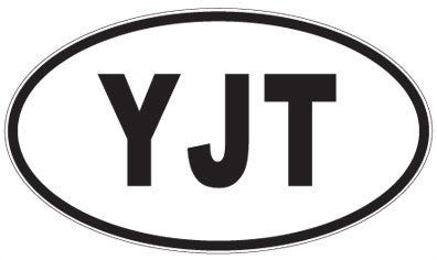 YJT - 3 Letter Initials Oval Magnet
