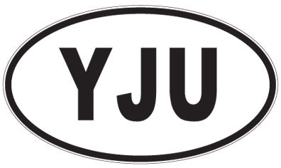 YJU - 3 Letter Initials Oval Sticker