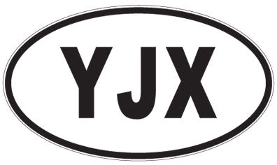YJX - 3 Letter Initials Oval Sticker