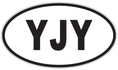 YJY - 3 Letter Initials Oval Magnet