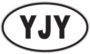 YJY - 3 Letter Initials Oval Sticker