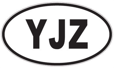 YJZ - 3 Letter Initials Oval Magnet