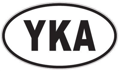YKA - 3 Letter Initials Oval Magnet
