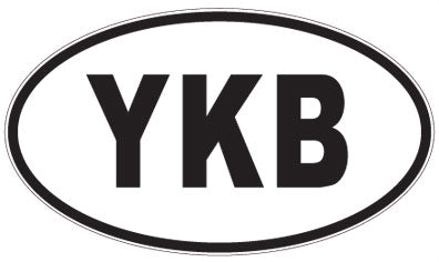 YKB - 3 Letter Initials Oval Sticker