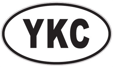 YKC - 3 Letter Initials Oval Magnet