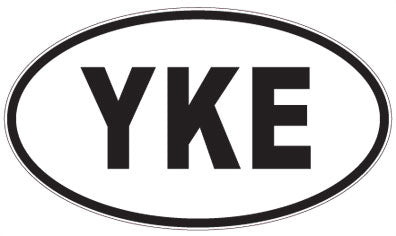 YKE - 3 Letter Initials Oval Sticker