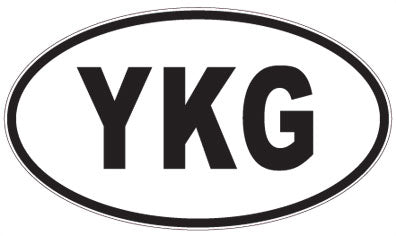YKG - 3 Letter Initials Oval Magnet