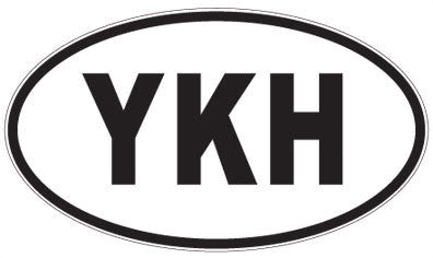 YKH - 3 Letter Initials Oval Magnet