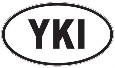 YKI - 3 Letter Initials Oval Sticker