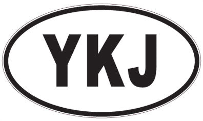 YKJ - 3 Letter Initials Oval Sticker