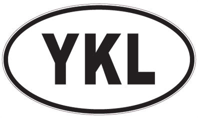YKL - 3 Letter Initials Oval Magnet