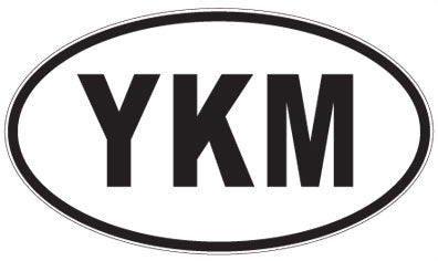 YKM - 3 Letter Initials Oval Magnet