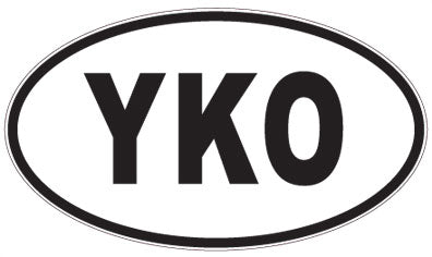 YKO - 3 Letter Initials Oval Magnet