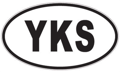 YKS - 3 Letter Initials Oval Magnet