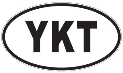 YKT - 3 Letter Initials Oval Sticker