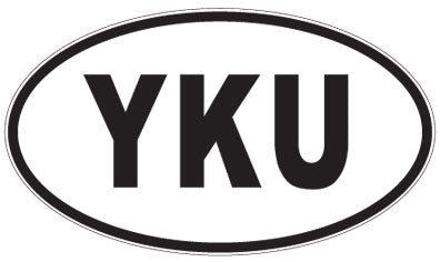 YKU - 3 Letter Initials Oval Sticker