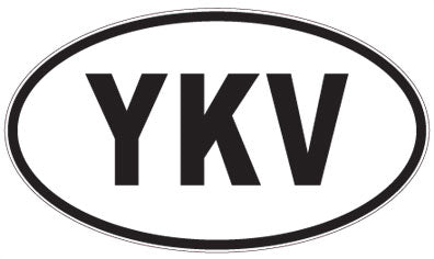 YKV - 3 Letter Initials Oval Sticker