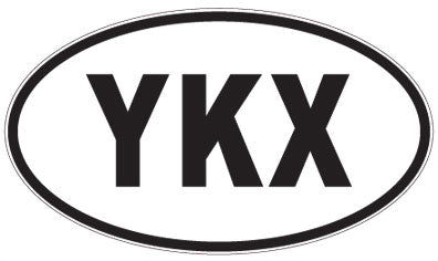 YKX - 3 Letter Initials Oval Magnet