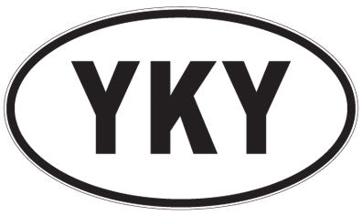 YKY - 3 Letter Initials Oval Magnet
