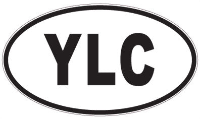 YLC - 3 Letter Initials Oval Sticker