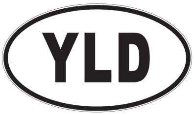 YLD - 3 Letter Initials Oval Sticker