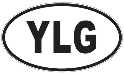 YLG - 3 Letter Initials Oval Magnet